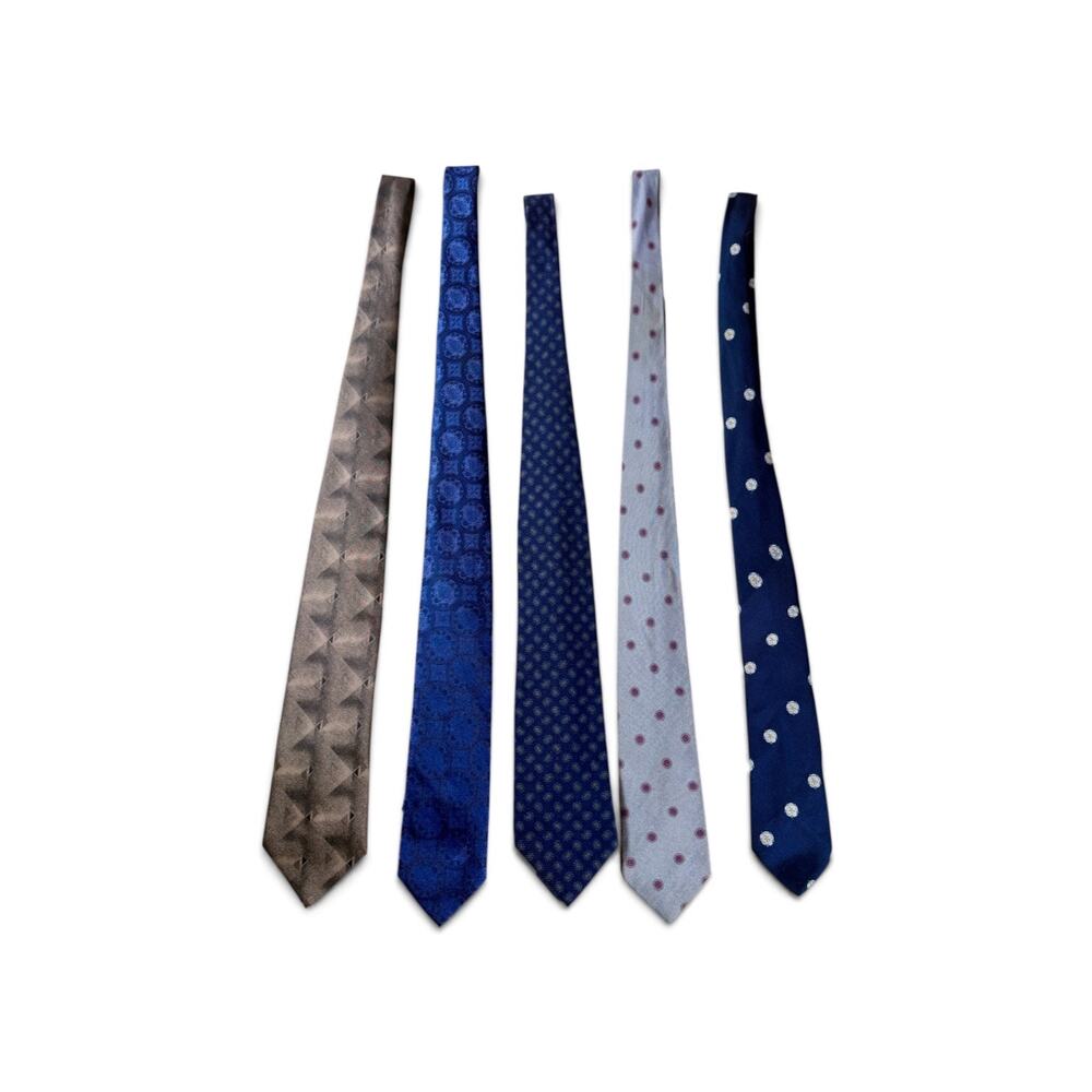 Men’s Tie Lot 5 Steve Harvey Isaac Zelcer David Taylor Folkespeare Dress Necktie